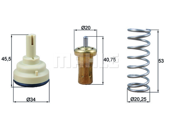 Termostat,lichid racire TX 209 80D MAHLE