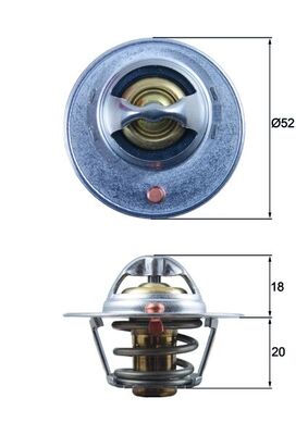 termostat,lichid racire TX 185 82D MAHLE