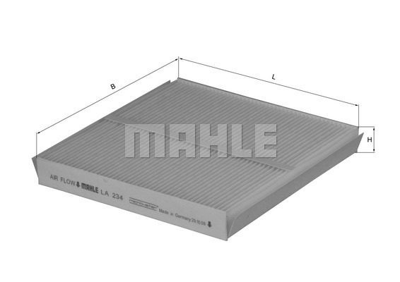 Filtru, aer habitaclu LA 234 MAHLE