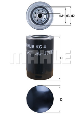 Filtru combustibil KC 4 MAHLE