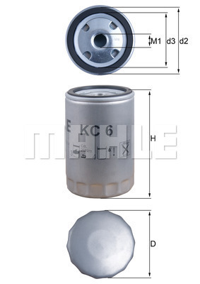 Filtru combustibil KC 6 MAHLE