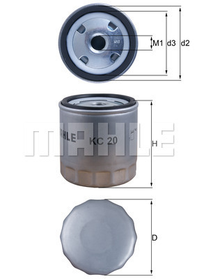 Filtru combustibil KC 20 MAHLE