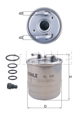 Filtru combustibil KL 490D MAHLE