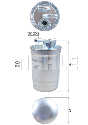 Filtru combustibil KL 554D MAHLE