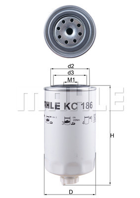 Filtru combustibil KC 186 MAHLE