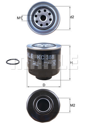 Filtru combustibil KC 388D MAHLE