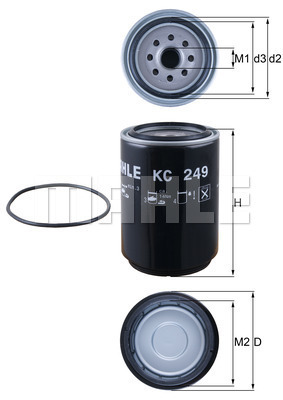 Filtru combustibil KC 249D MAHLE