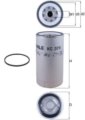 Filtru combustibil KC 375D MAHLE