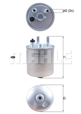 Filtru combustibil KL 639D MAHLE