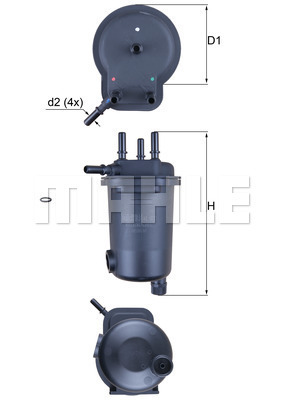 Filtru combustibil KL 600D MAHLE