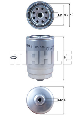 Filtru combustibil KC 605D MAHLE