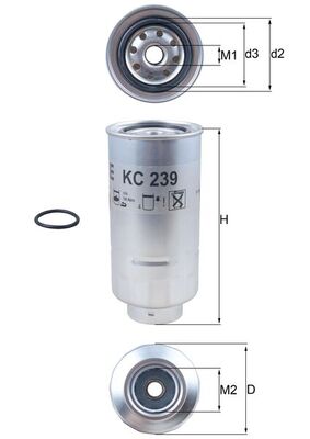 filtru combustibil KC 239D MAHLE
