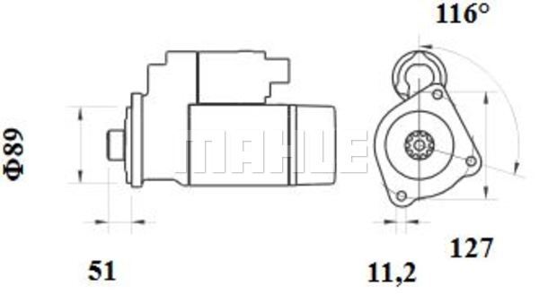 Starter MS 891 MAHLE