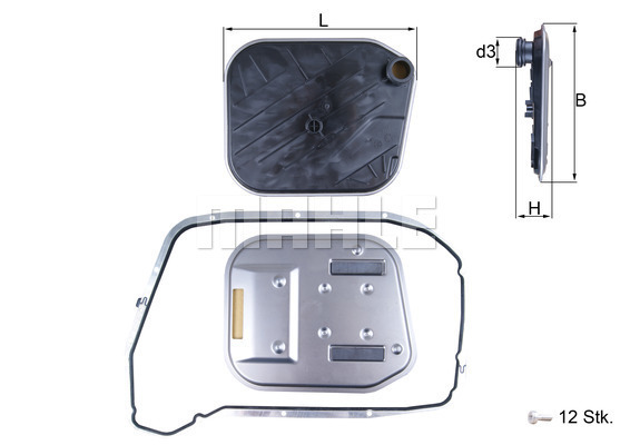 Filtru hidraulic, cutie de viteze automata HX 189KIT MAHLE