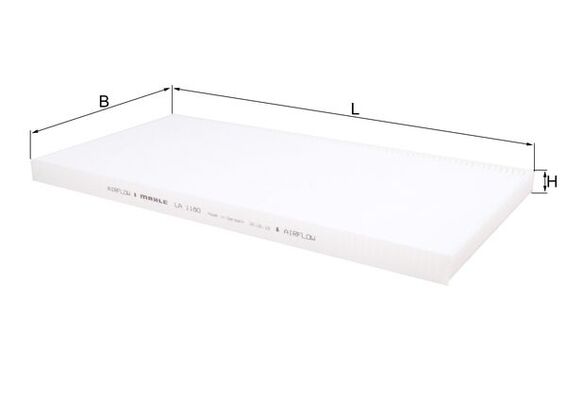 Filtru, aer habitaclu LA 1180 MAHLE