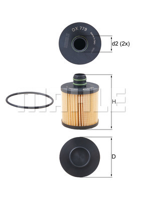 Filtru ulei OX 779D MAHLE