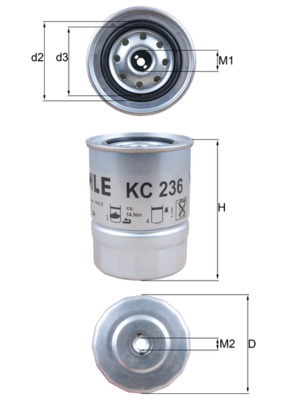 filtru combustibil KC 236 MAHLE