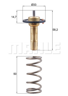 Termostat,lichid racire TX 265 89D MAHLE