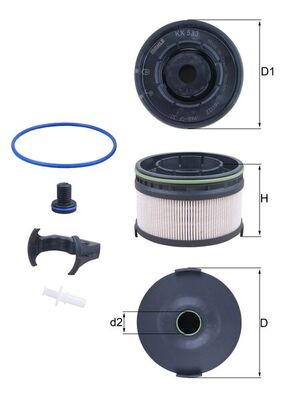 Filtru combustibil KX 533KIT MAHLE
