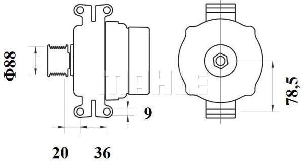 Generator / Alternator MG 935 MAHLE