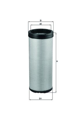 Filtru aer secundar LXS 224 MAHLE