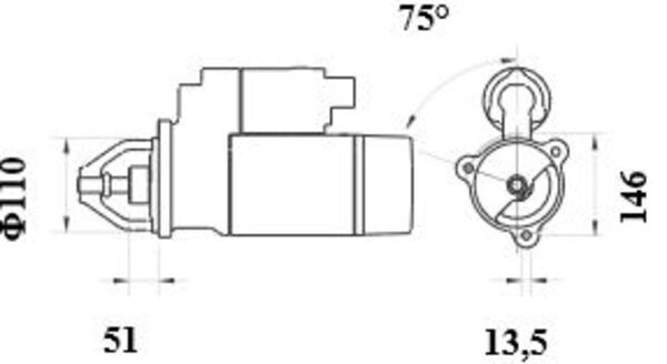 Starter MS 462 MAHLE