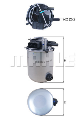 Filtru combustibil KL 909 MAHLE