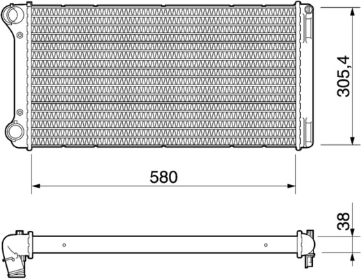 Radiator, racire motor CR 1109 000P MAHLE