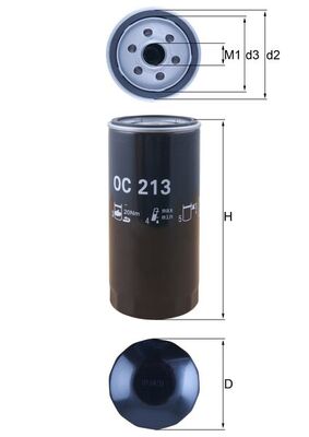 Filtru ulei OC 213 MAHLE