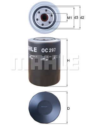 Filtru ulei OC 297 MAHLE