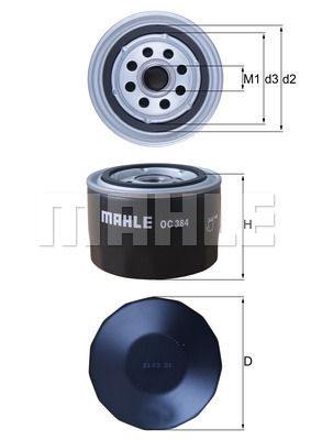 Filtru ulei OC 384 MAHLE