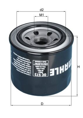 Filtru ulei OC 573 MAHLE