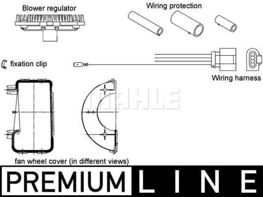 Reglaj, suflanta de interior ABR 23 000P MAHLE