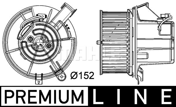 Ventilator, habitaclu AB 119 000P MAHLE