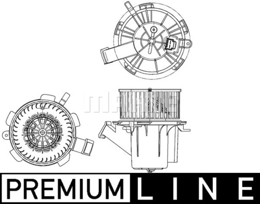 Ventilator, habitaclu AB 132 000P MAHLE