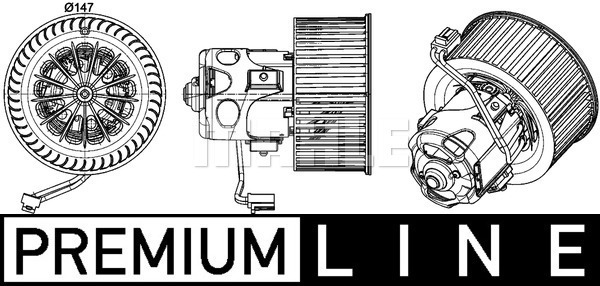 Ventilator, habitaclu AB 151 000P MAHLE