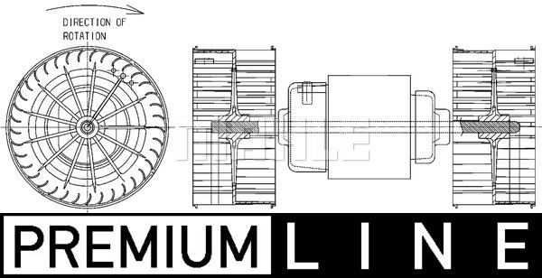 Ventilator, habitaclu AB 152 000P MAHLE