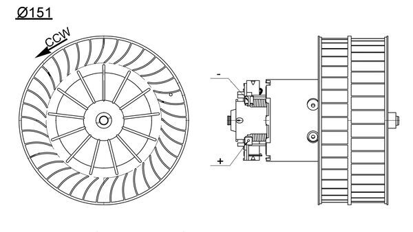 Ventilator, habitaclu AB 193 000S MAHLE