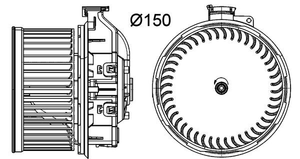 Ventilator, habitaclu AB 259 000P MAHLE