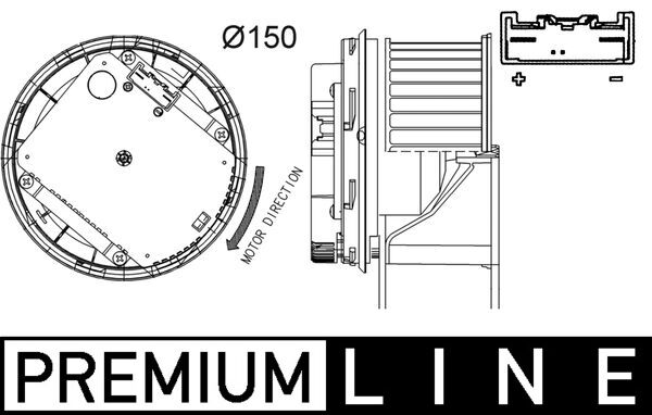 Ventilator, habitaclu AB 263 000P MAHLE