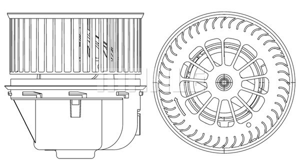 Ventilator, habitaclu AB 264 000P MAHLE