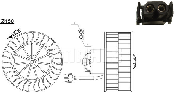 Ventilator, habitaclu AB 44 000S MAHLE