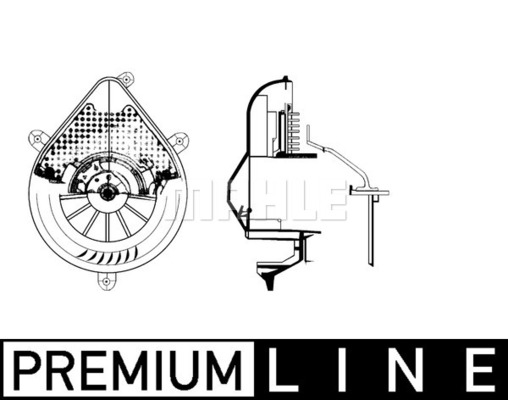 Ventilator, habitaclu AB 72 000P MAHLE