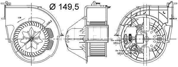 Ventilator, habitaclu AB 83 000S MAHLE