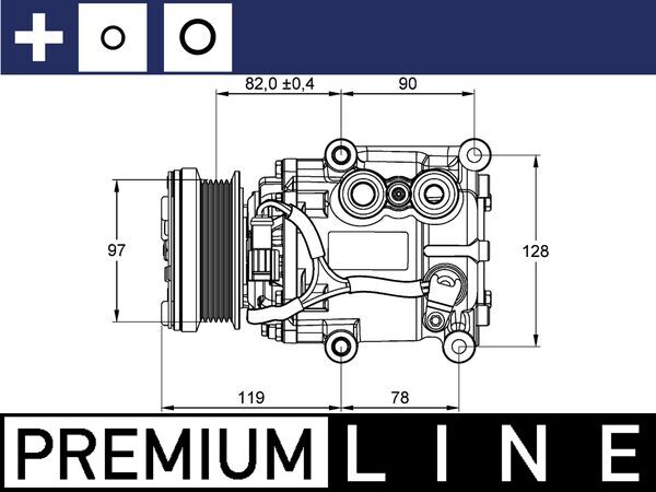Compresor, climatizare ACP 22 000P MAHLE