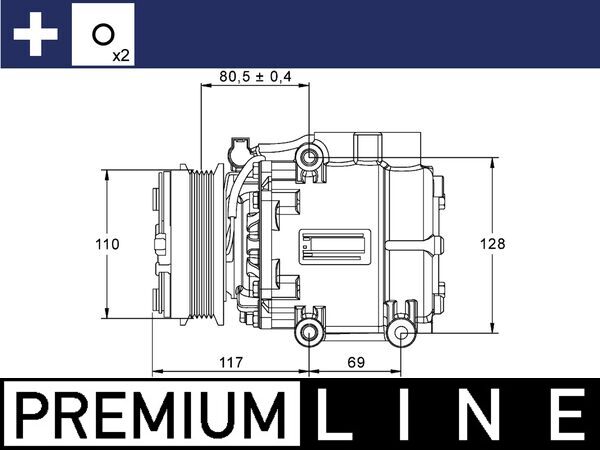 Compresor, climatizare ACP 858 000P MAHLE