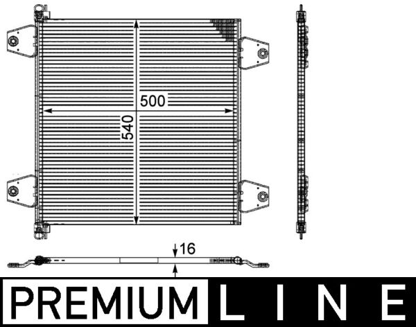 Condensator, climatizare AC 121 000P MAHLE