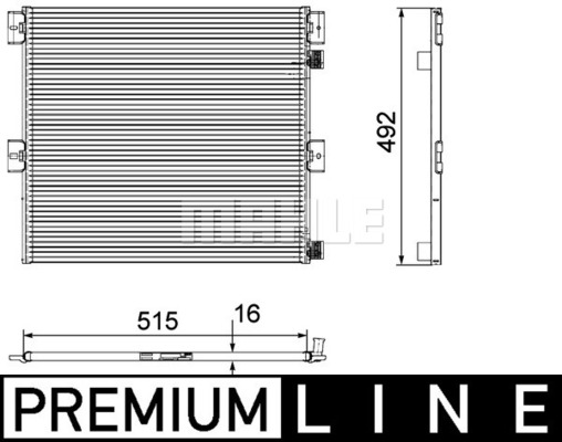 Condensator, climatizare AC 125 000P MAHLE