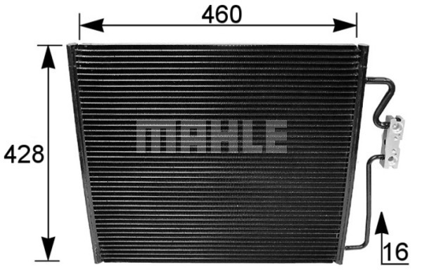 Condensator, climatizare AC 154 001S MAHLE