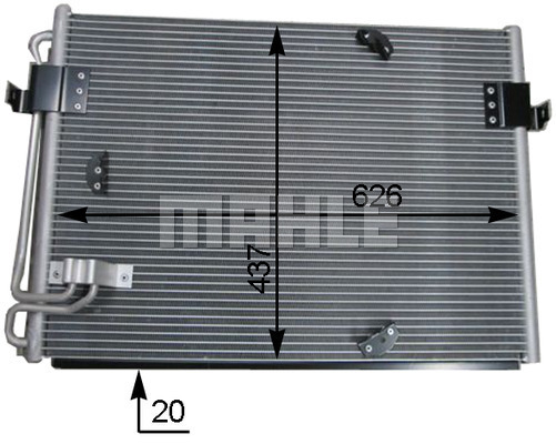 Condensator, climatizare AC 174 000S MAHLE